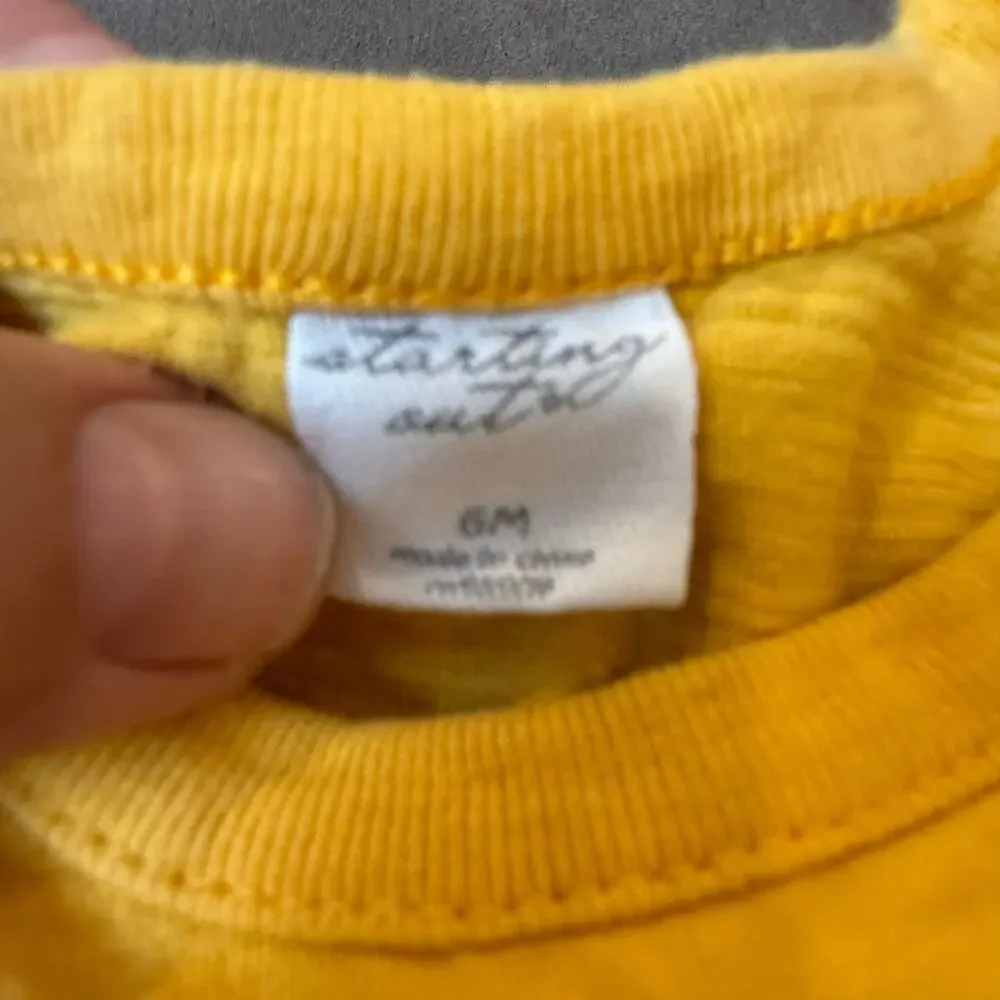 Starting Out Yellow Lion Romper 6 Months Cotton Baby Boy Shorts Outfit